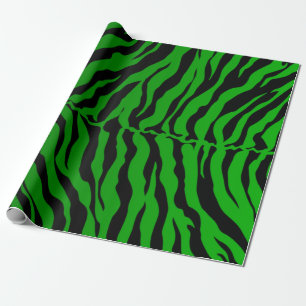 Papier Cadeau Le tigre noir et vert barre le poster de animal