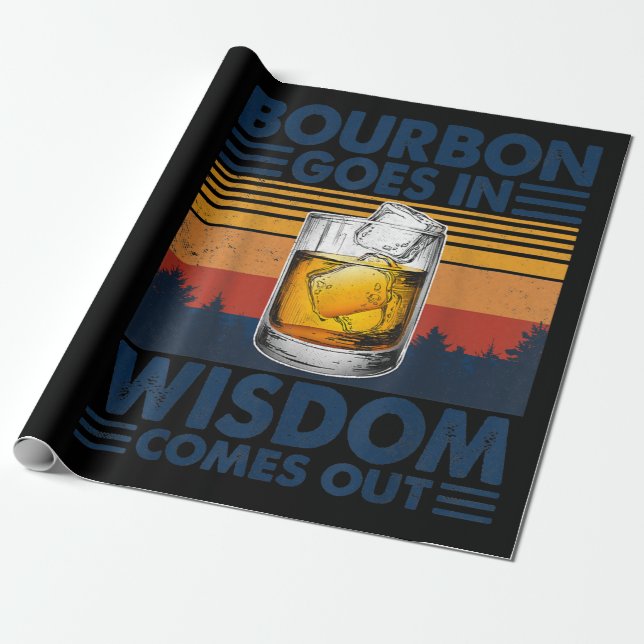 Papier Cadeau Le Whiskey Bourbon sort (Déroulé)