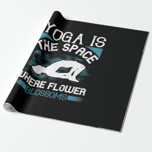 Papier Cadeau Le yoga est l'espace où fleurissent les fleurs-01