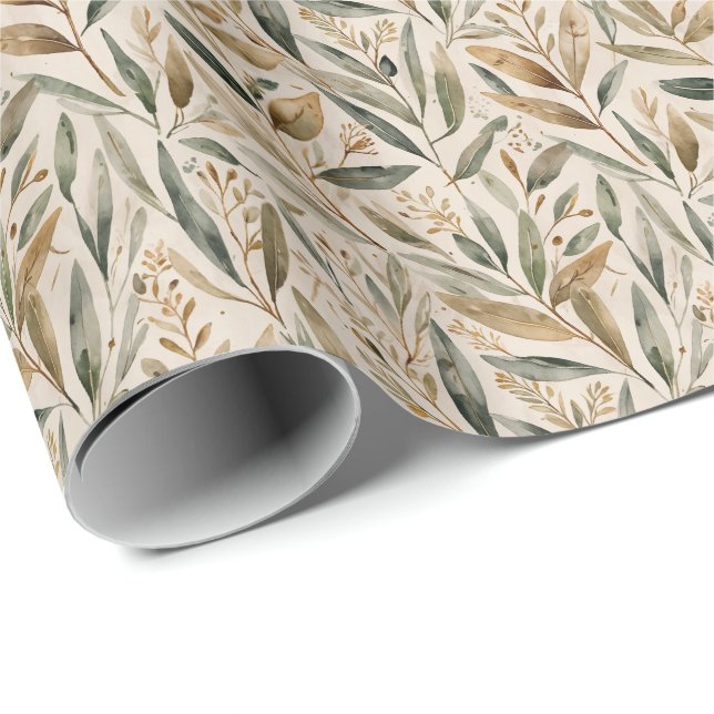 Papier Cadeau Leaves  (Coin rond)