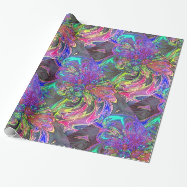 Papier Cadeau L'éclat rougeoyant de couleur, soustraient Deva (Déroulé)