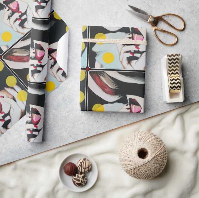 Papier Cadeau "Lecture de la volonté" Peinture sur une (Artisanat)