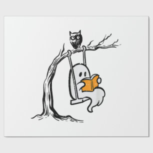 Papier Cadeau Lecture de l'Halloween Ghost