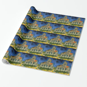 Papier Cadeau L'église d'Auvers par Van Gogh