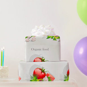Papier Cadeau Légumes frais de la ferme biologique Tomate et her