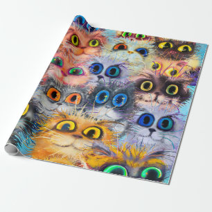 Papier Cadeau L'ensemble de portraits de chats, portrait, animal
