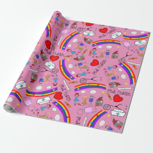 Papier Cadeau L'enveloppe de cadeau d'infirmière de pédiatrie