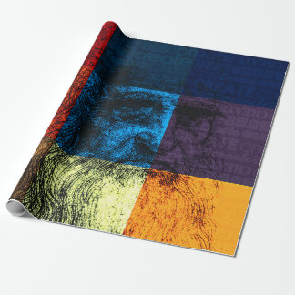 Papier Cadeau Leonardo Da Vinci Autoportrait moderne