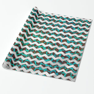 Papier Cadeau Léopard Brown et Turquoise