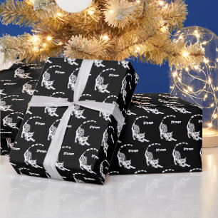 Papier Cadeau Leopard de neige Paisley Bengale Yoga Chat Étireme