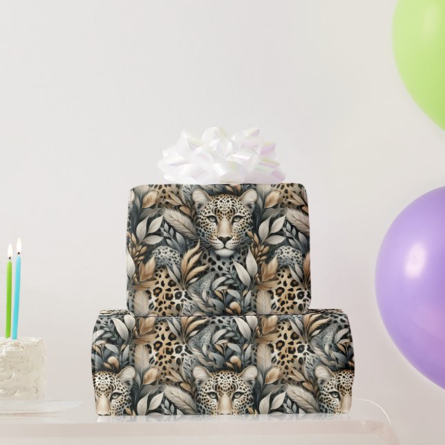 Papier Cadeau Léopards sauvages (Cadeaux de fête)