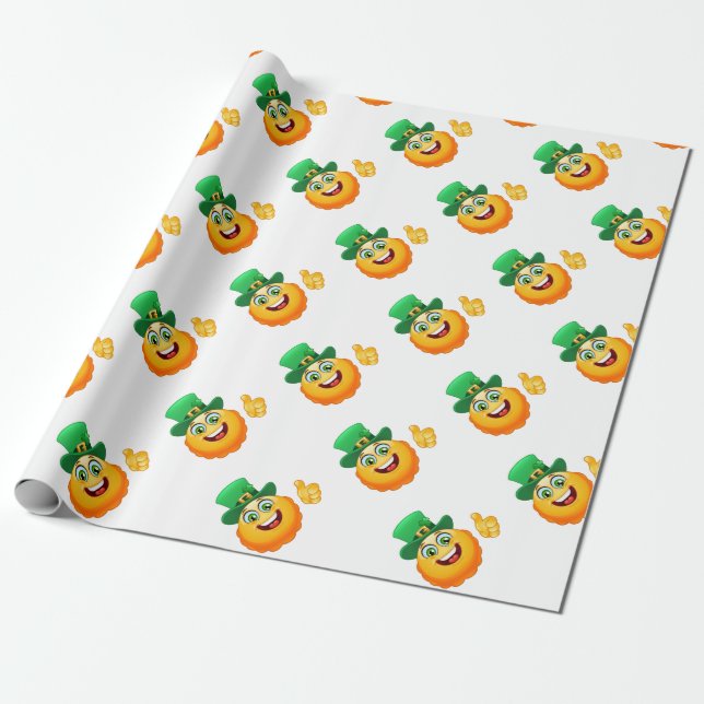 Papier Cadeau leprechaun emoji (Déroulé)