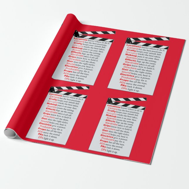 Papier Cadeau L'équipe de cinéma le résume sur une nouvelle idée (Déroulé)