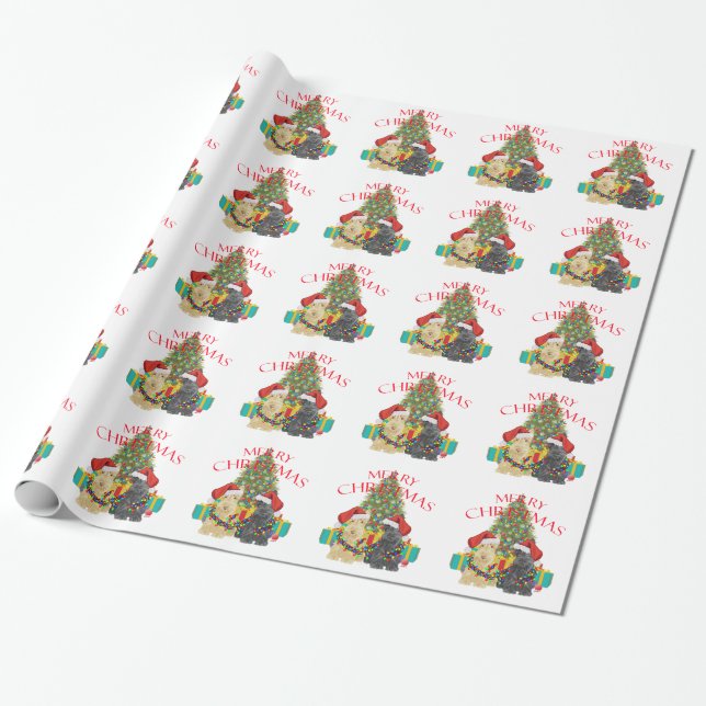 Papier Cadeau Les aides du Père Noël (Déroulé)