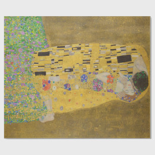 Papier Cadeau Les Amants Baiser Embrasse par Gustav Klimt