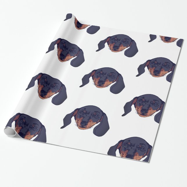 Papier Cadeau Les amateurs de Dachshund (Déroulé)