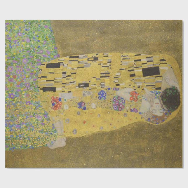 Papier Cadeau Les amoureux embrasser Embrace par Gustav Klimt (Plat)