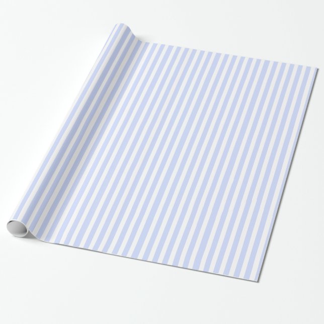 Papier Cadeau Les bleus layette tendres pâlissent la rayure de (Déroulé)
