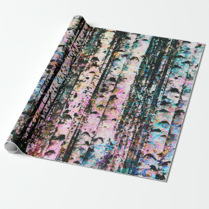 Papier Cadeau Les bouleaux du Pastel