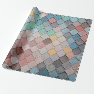 Papier Cadeau Les carreaux façonnent la texture art motif