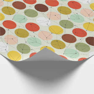 Papier Cadeau Les cercles de motif de Retro 1970