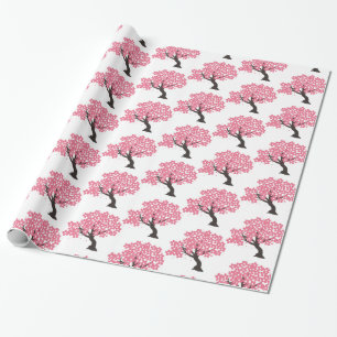 Papier Cadeau Les cerisiers de Sakura s'épanouissent à Thunder