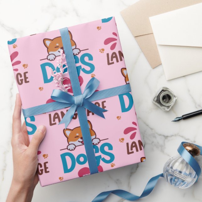 Papier Cadeau Les Chiens Sont Ma Langue D'Amour (Cadeaux)