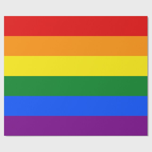 Papier Cadeau Les couleurs de l'arc-en-ciel (Plat)