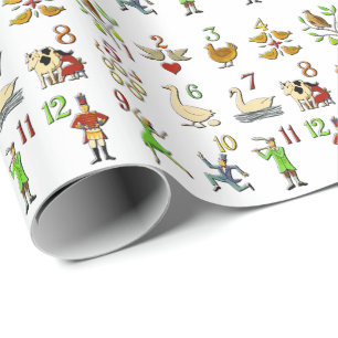 Papier Cadeau Les douze jours de Noël