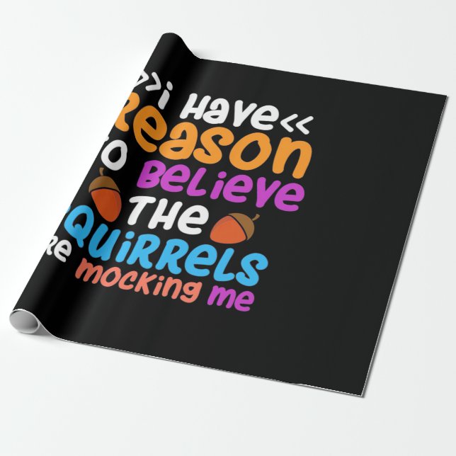 Papier Cadeau Les écureuils me ridiculisent (Déroulé)