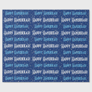 Papier Cadeau Les Etoiles Bleues de Hanoukka