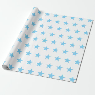 Papier Cadeau Les étoiles bleues douces