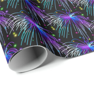 Papier Cadeau Les feux d'artifice patriotiques ont couvert de