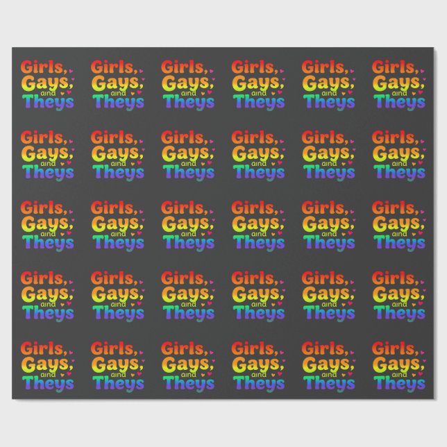 Papier Cadeau Les filles, les gays, et ils sont LGBT Pride Mois  (Plat)
