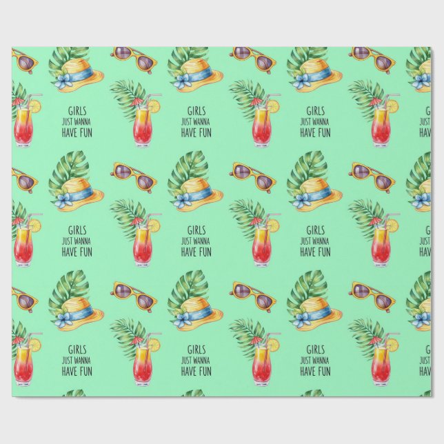 Papier Cadeau Les filles veulent juste s'amuser par Natasha Us (Plat)