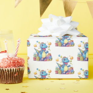 Papier Cadeau Les garçons de la fête des dinosaures