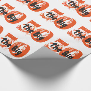 Papier Cadeau Les grands 50, anniversaire, noir, texte orange