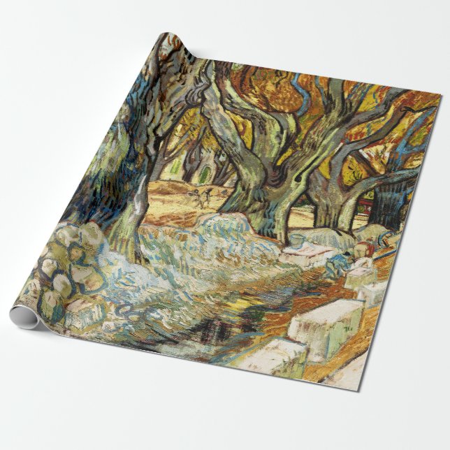 Papier Cadeau Les Grands Platanes Par Vincent Van Gogh  (Déroulé)