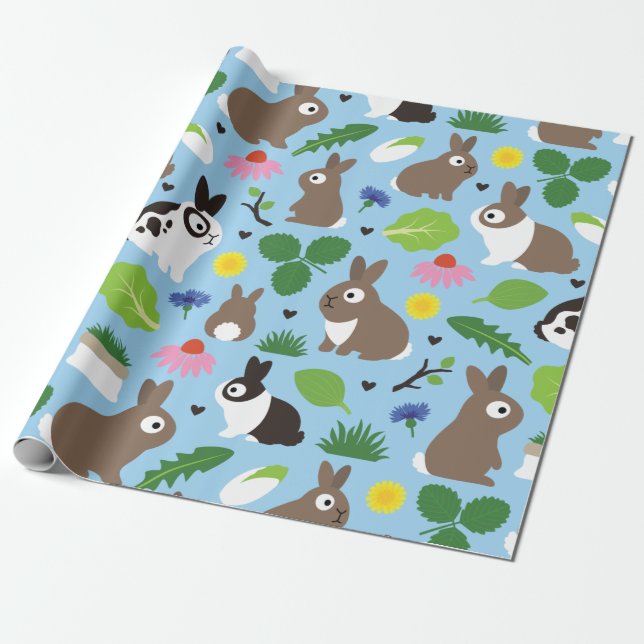 Papier Cadeau Les lapins Et Leurs Traitements (Déroulé)