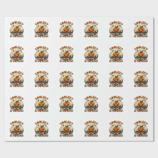 Papier Cadeau Les lunettes de soleil Coolest Pumpkin Patch sorci (Plat)