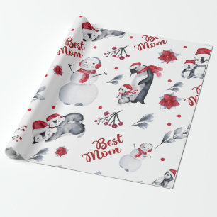 Papier Cadeau Les Meilleurs Pingouins de Noël
