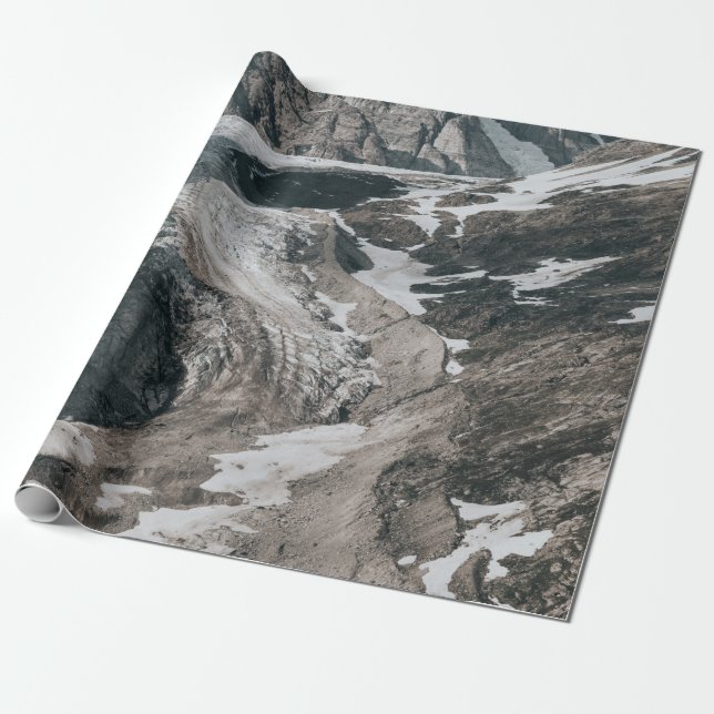 Papier Cadeau Les montagnes enneigées (Déroulé)