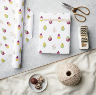 Papier Cadeau Les oeufs de Pâques.