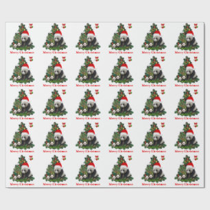 Papier Cadeau Les pandas de Noël