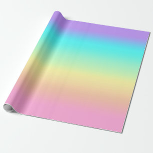 Papier Cadeau Les pastels du printemps arc-en-ciel en effervesce