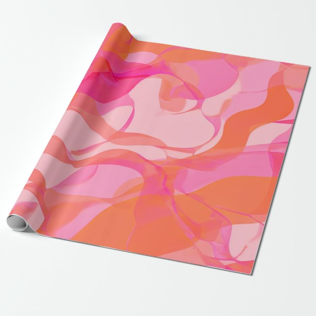 Papier Cadeau Les Pastels Qui Fouillent : Conception Abstraite S (Déroulé)