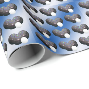 Papier Cadeau Les Pelouses Bleues Et Blanches,
