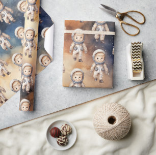 Papier Cadeau Les planètes spatiales Boy Premier Enveloppement A