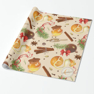Papier Cadeau Les senteurs Vintages de Noël