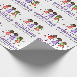 Papier Cadeau Les Soeurs Sont Des Amis Pour Toujours